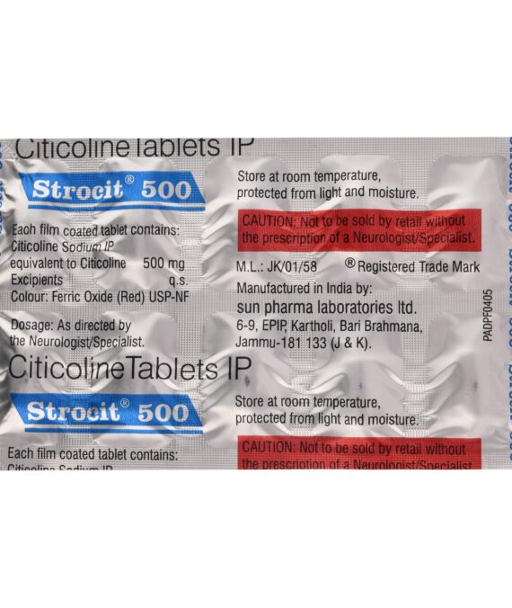 Strocit 500 Tablet (Citicoline 500mg)