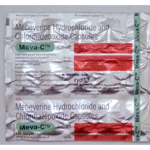 Meva C Capsule (Mebeverine 135mg/Chlordiazepoxide)
